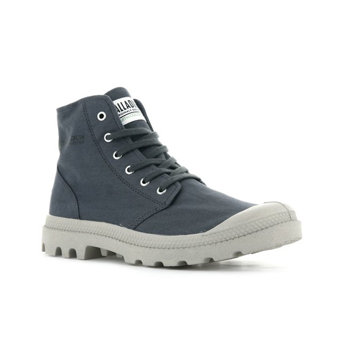 Palladium Pampa Hi Organic II Men's Boots Navy | UK N975-HKZ